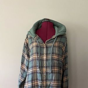 American Eagle Plaid Hoodie